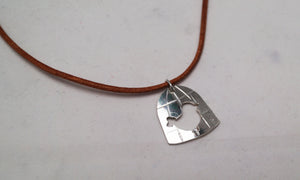 Wingless Bird handmade silver pendant